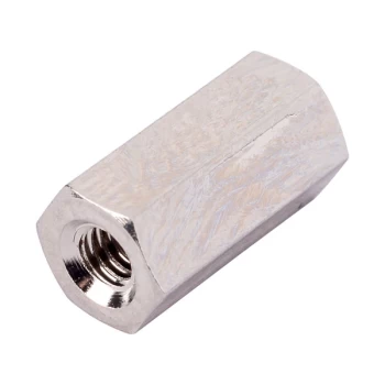 Image of R-TECH 524374 Hex Threaded F-F Spacers Brass M2.5 10mm - Pack Of 25