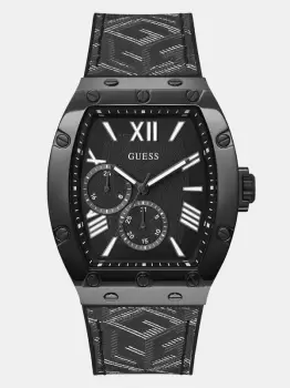 Image of Guess Multi-Function Watch With G Cube Print