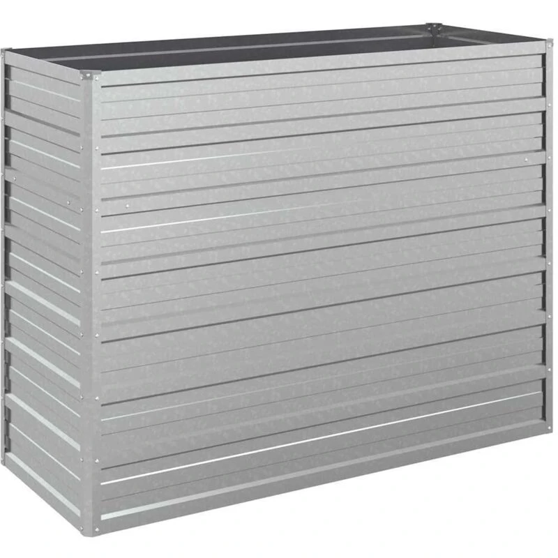 Image of VIDAXL Garden Raised Bed 100x40x77cm Galvanized Steel Silver vidaXL 8720286661864