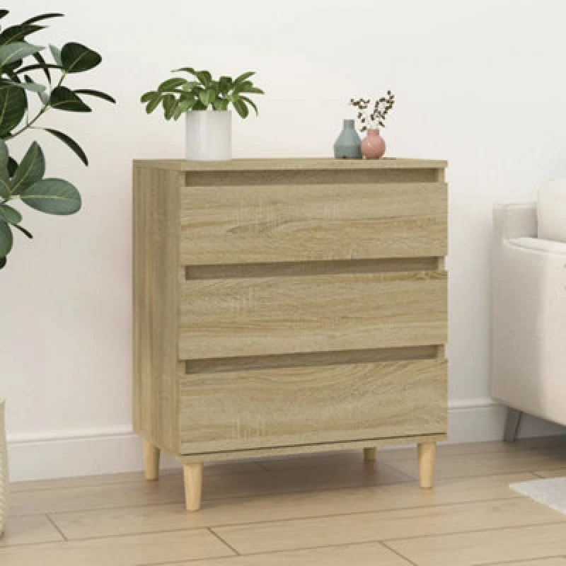 Image of Vidaxl Sideboard Sonoma Oak 60X35X70 Cm Engineered Wood, Brown 823043