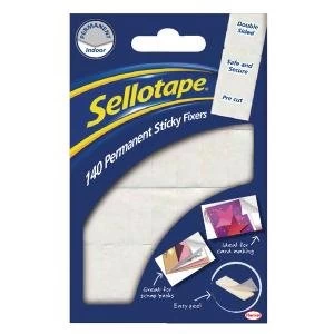 Image of Sellotape Sticky Fixers Permanent 12x25mm Pack of 140 1445422