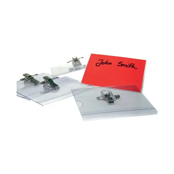Image of Announce Announce Combi Clip Name Badge 54x90mm (Pack of 50) PV00918 PV00918
