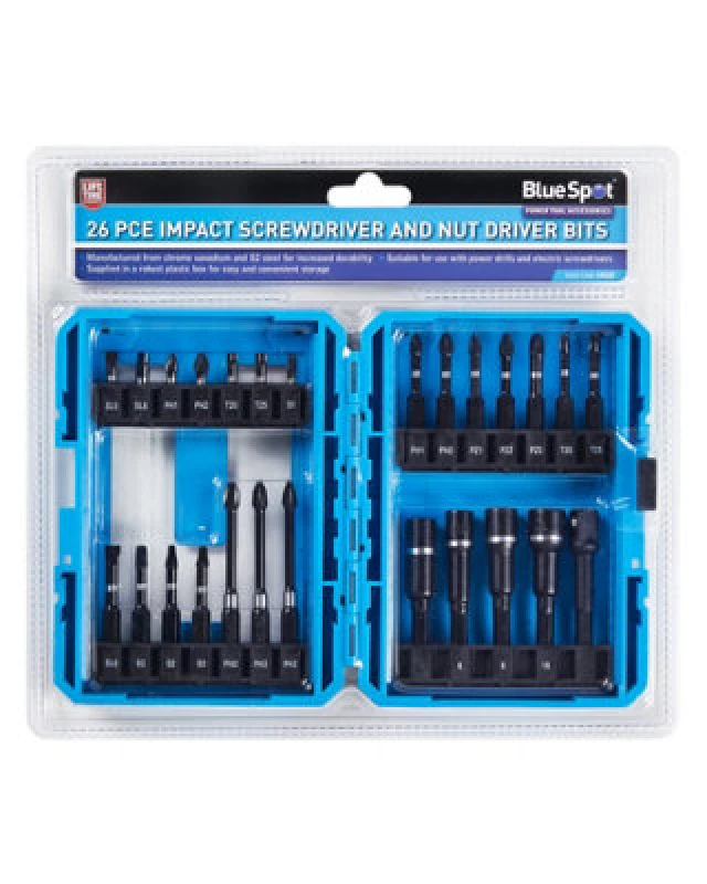 Image of BlueSpot Tools Blue Spot Tools - 26 Pce Impact Screwdriver And Nut Driver Bits