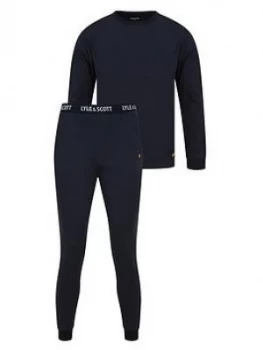 Image of Lyle & Scott Lounge Pj Set - Navy