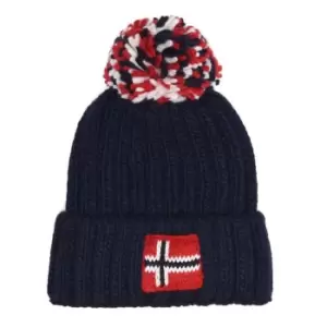 Image of Napapijri Semiury Bobble Beanie Hat - Blue