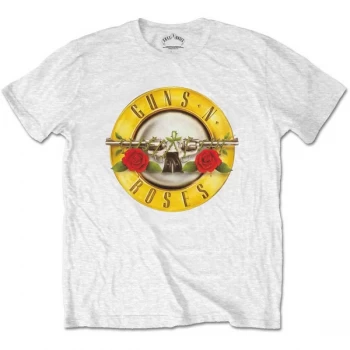 Image of Guns N' Roses - Classic Logo Mens Large T-Shirt - White