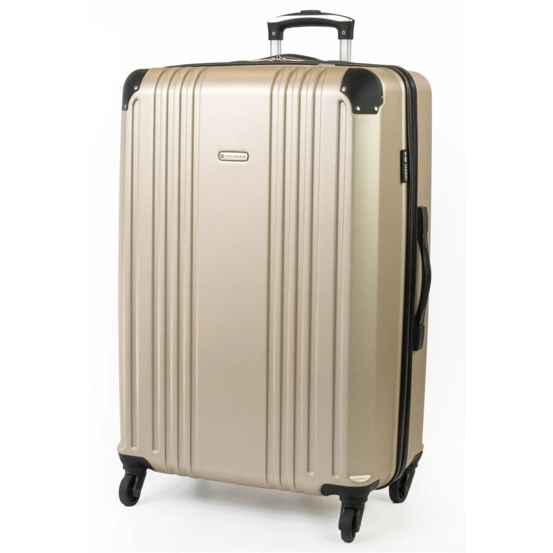 Image of Gino Ferrari Lightweight Hard Shell Business Travel Suitcase Champagne 00380 unisex Small