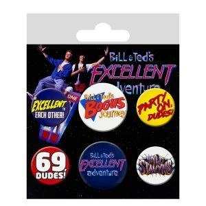 Image of Bill & Ted Badge Pack (Black)