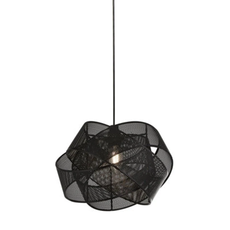 Image of Lighting Collection Twisted Band Shade Black 700852