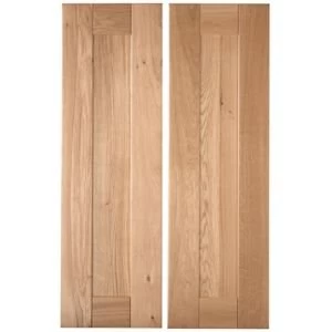 Image of Cooke Lewis Chesterton Solid Oak Larder door W300mm Set of 2