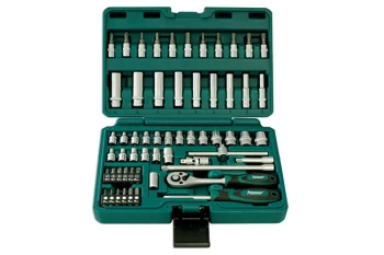 Image of Kamasa 56017 Socket Set 58pc 1/4"D - Chrome Vanadium