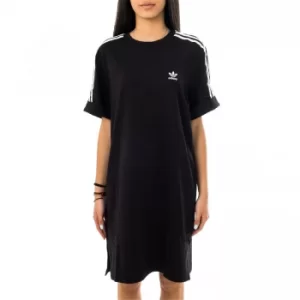 Image of adidas Originals 3 Stripe Tee Dress Black