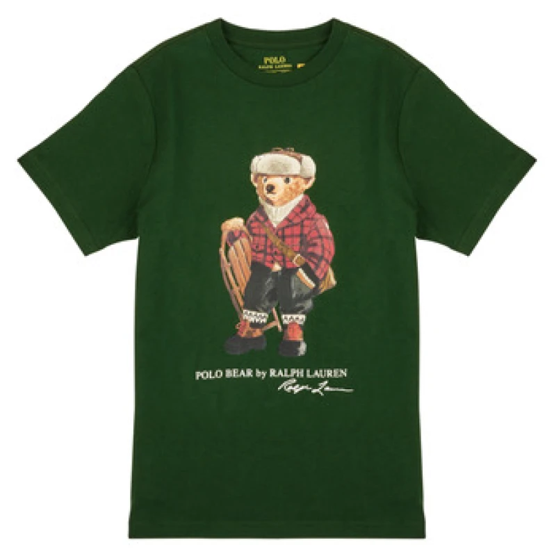 Image of Polo Ralph Lauren Polo Bear T-Shirt with Short Sleeves Green Baby 8Y;10/12Y;14/16Y