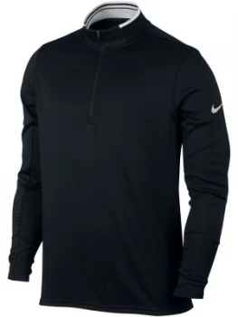 Image of Mens Nike Dri Fit Half Zip Jumper Black