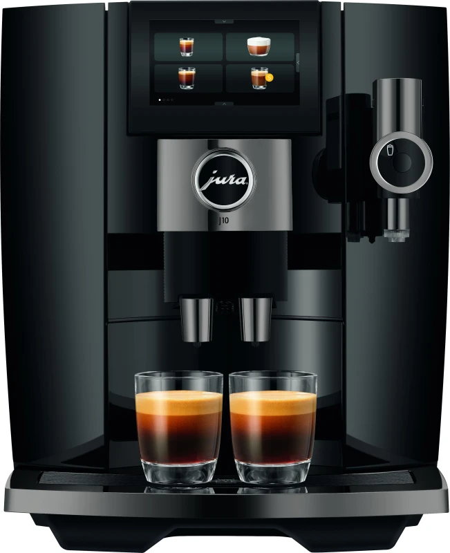 Image of Jura J10 15664 Bean to Cup Coffee Machine - Piano Black