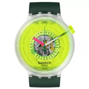 Image of Swatch Neon 'Blinded By Neon' Quartz Unisex Watch SB05K400