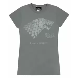 Image of Game Of Thrones Womens/Ladies Stark Winter Is Coming T-Shirt (M) (Charcoal)