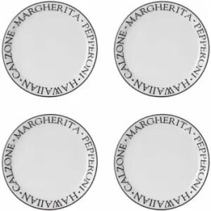 Image of Noir Pizza Plates - Set of 4 - Premier Housewares