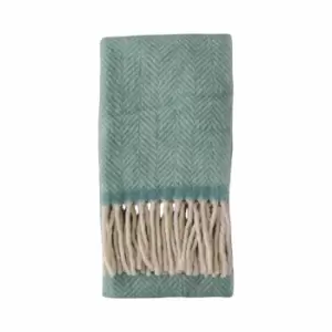 Image of Crossland Grove Wool Throw Duck Egg 1300x1700mm
