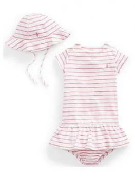 Image of Ralph Lauren Baby Girls Peplum Dress Gift Set - Pink