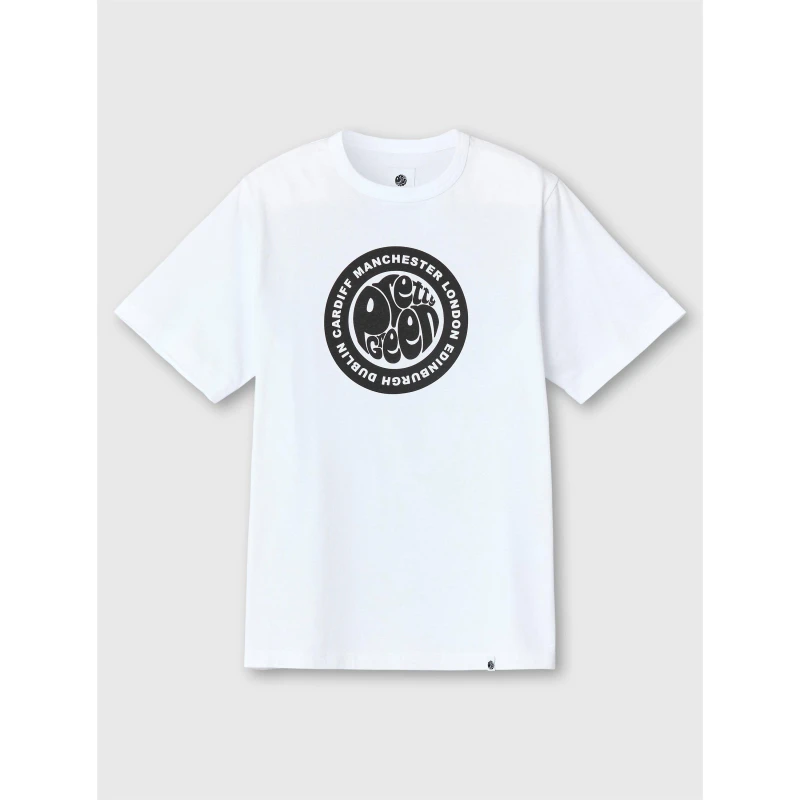 Image of Pretty Green Mens PG Tour Logo Regular Fit T-Shirt White male Medium