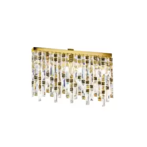 Image of Kolarz Prisma Crystal Ceiling Light 3 Light 24 Carat Gold