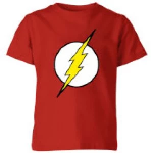 Image of Justice League Flash Logo Kids T-Shirt - Red - 5-6 Years