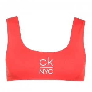 Image of Calvin Klein NYC Bikini Top - Red XBG