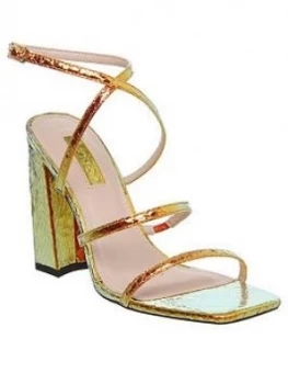 Image of OFFICE Hasty Heeled Sandals - Gold, Size 8, Women
