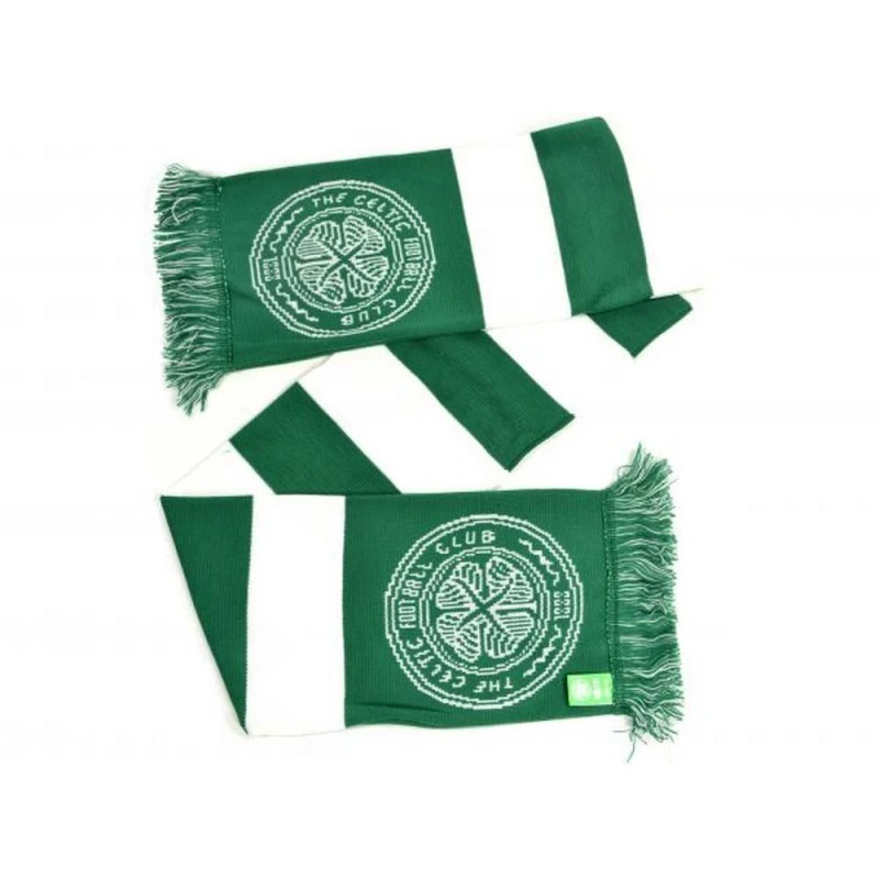 Image of Celtic FC Mens Bar Jacquard Scarf in Green Green Male One Size