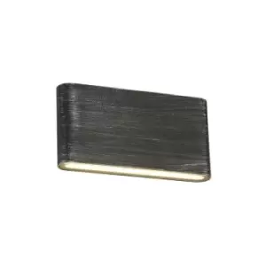 Image of Luminosa Lighting - Up and Downward Lighting Wall Lamp, 2 x 6W LED, 3000K, 630lm, IP54, Black, Silver
