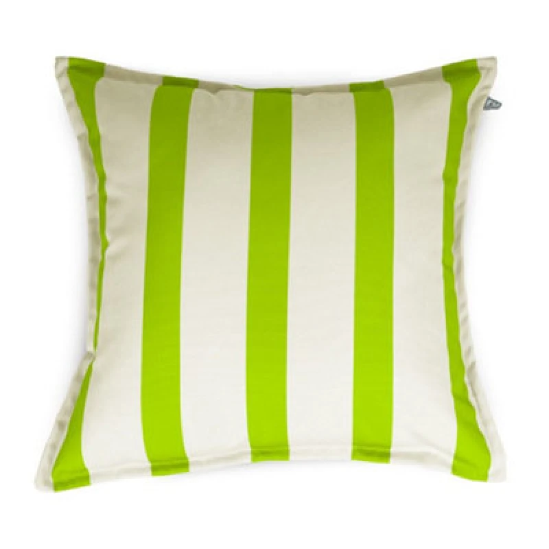 Image of rucomfy Beanbags Rucomfy Indoor Or Outdoor Water Resistant Cushion - 45X45Cm Olive Green Striped Scatter Pillow