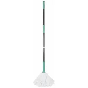 Image of JVL - Super-Absorbent Easy Twist Microfibre Floor Mop, Turquoise