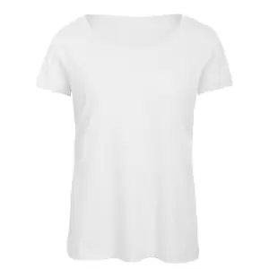 Image of B&C Womens/Ladies Favourite Cotton Triblend T-Shirt (2XL) (White)