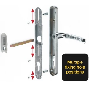 Image of Yale 92mm PZ Retro uPVC Door Handle Set - 270mm variable fixings