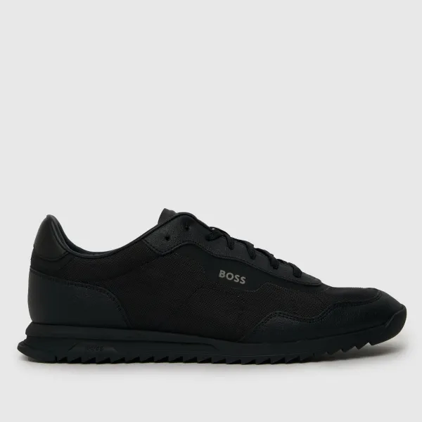 Image of BOSS zayn runner trainers in black