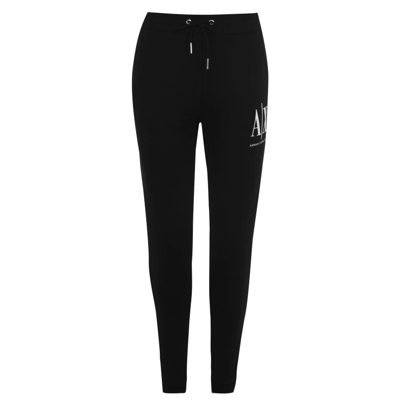 Image of Armani Exchange Logo Jogging Bottoms Black 1200 female 8 (XS)