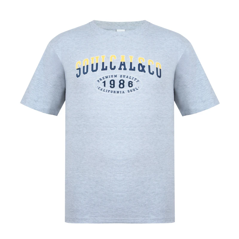 Image of SoulCal Graphic T-Shirt Mens - Grey Grey S