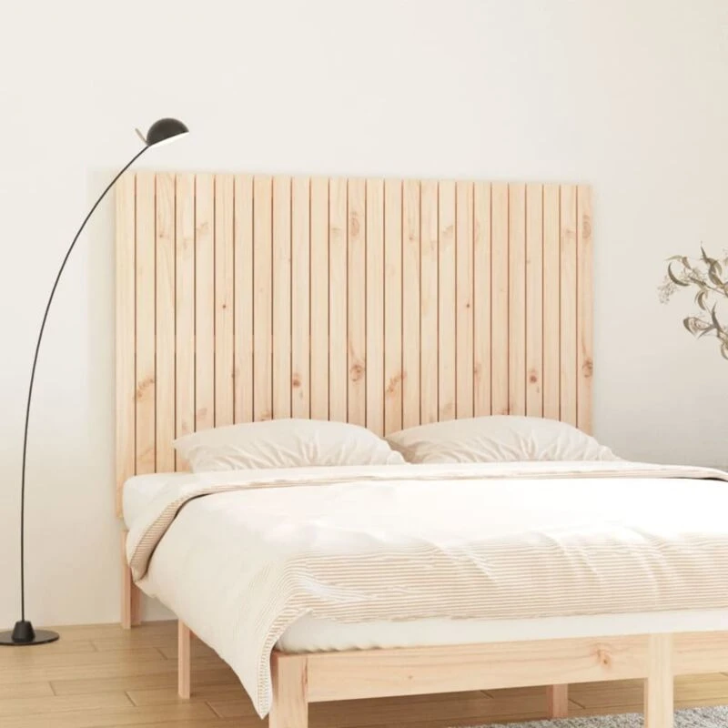 Image of Vidaxl Wall Headboard 166X3X110 Cm Solid Wood Pine, Brown 824958