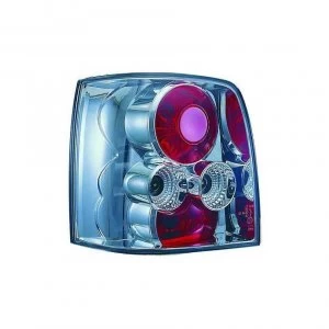 Image of Back Rear Tail Lights Pair Set Clear Chrome For VW Passat B5 estate 96-00