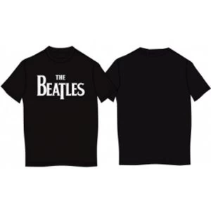 Image of The Beatles - Drop T Logo Mens Medium T-Shirt - Black