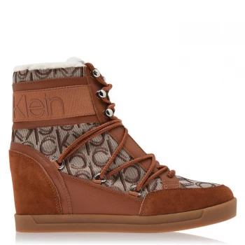 Image of Calvin Klein Fiorenza Trainers - Dark Cuoio