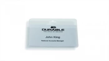 Image of Durable SecurityVisitor Badge without Clip 60x90mm Pack of 50 Trans