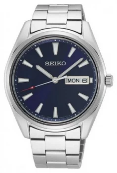 Image of Seiko Mens Stainless Steel Bracelet Blue Dial SUR341P1 Watch