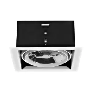 Image of Recessed spotlight Cardan Steel matt white 1 bulb 10.3cm