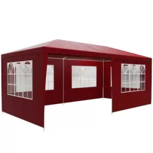Image of Gazebo Rimini Red 3x6m incl. Side Panels