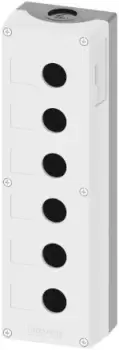 Image of Siemens Grey Plastic SIRIUS ACT Push Button Enclosure - 6 Hole 22mm Diameter