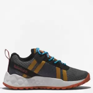 Image of Timberland Youth Solar Wave LT Low Trainers - Medium Grey Mesh - UK 1.5 Kids