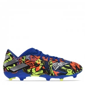 Image of adidas Nemeziz Messi 19.3 Football Boots Firm Ground - Blue/MetSilver