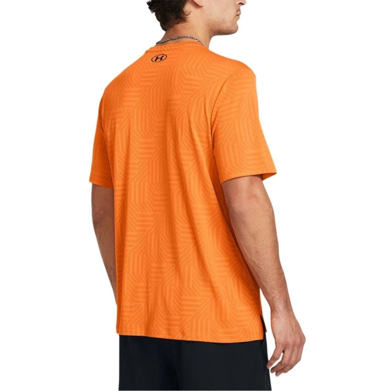 Image of Under Armour Tech Vent Geotessa Short Sleeve T-Shirt - Orange Orange XS
